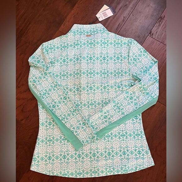 Cabana Life Sunshine Shores Wicking Performance Zip Top Size Large UPF 50+ NWT - Picture 6 of 8
